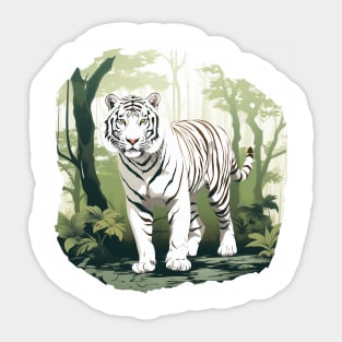 White Tiger From India Sticker